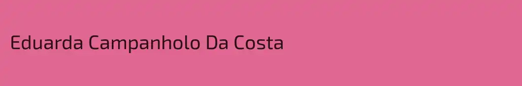 Eduarda Campanholo Da Costa
